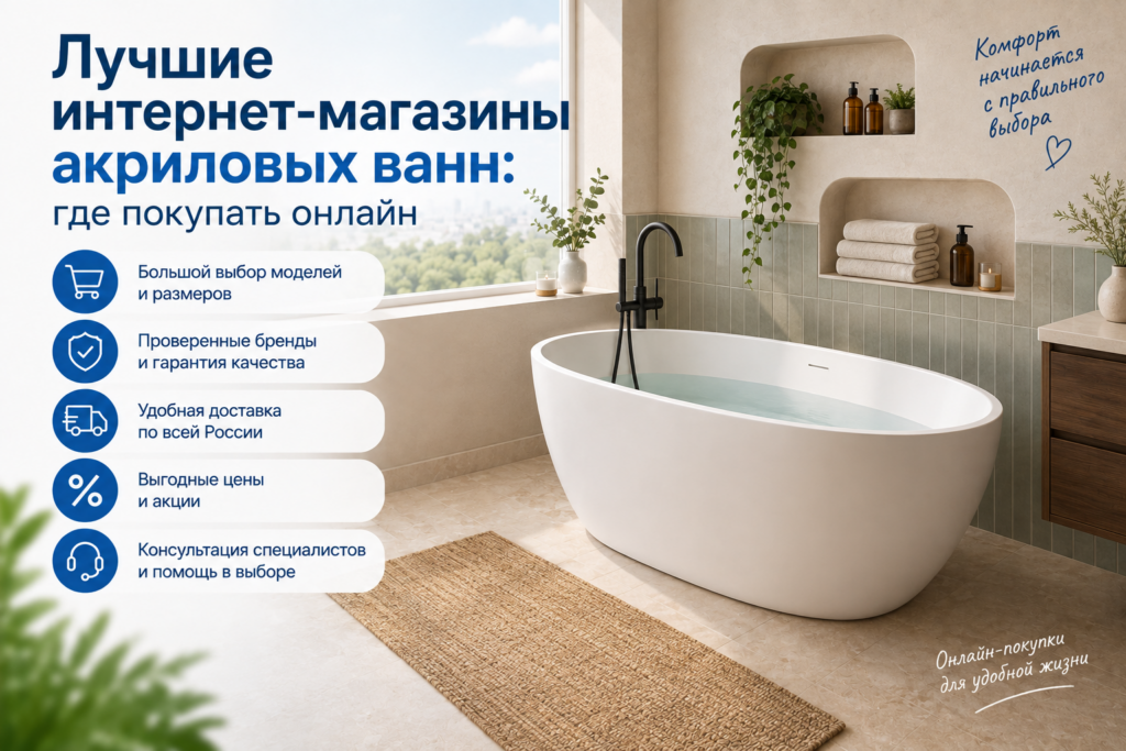 Лучшие интернет-магазины акриловых ванн: где покупать онлайн