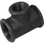 Тройник 3/4"х1/2" мм ковкий чугун цвет чёрный