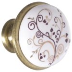 Ручка-кноб Kerron 27 мм металл с фарфором цвет бронза KERRON KERRON Metallic Ручка кноб