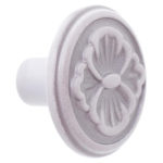 Ручка-кнопка FB-025 000 цвет серебро прованс/ белый матовый SAGITTARIO