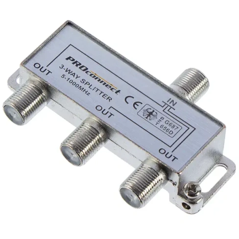 Разветвитель F на 3 TV 5-1000MHz OXION OX-SPL3W1000