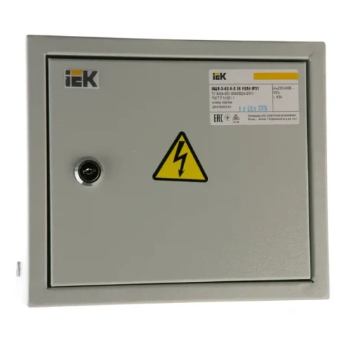 Щит распределительный навесной IEK ОЩВ-3-63-12-0 36 6 модулей IP 31 металл Нет