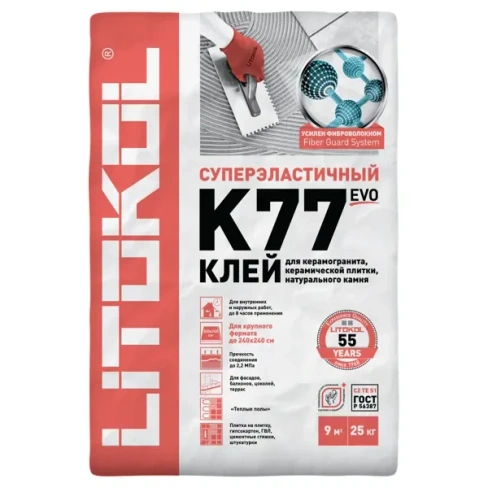 210956683 Клей для плитки Litokol Superflex K77 25 кг LITOKOL K 77 Superflex