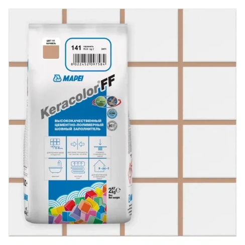 Затирка цементная Mapei Keracolor FF 141 цвет карамель 2 кг MAPEI