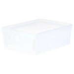 Лоток 27x19x9 см 3.7 л пластик цвет белый с крышкой Лоток с крышкой