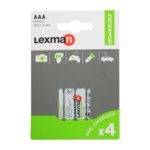 Аккумуляторная батарейка Lexman AAA (HR03) Ni-Mh 900 мАч 4 шт. LEXMAN