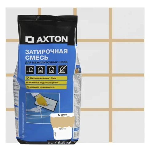 210958561 Затирка цементная Axton A.340 цвет багамы 2 кг AXTON Затирочная смесь