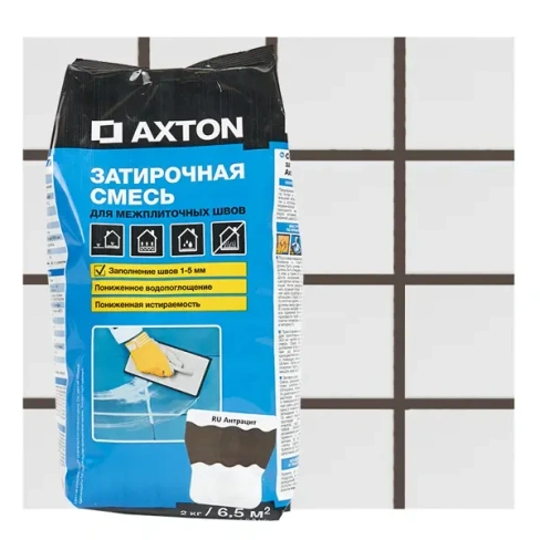 210958564 Затирка цементная Axton A.130 цвет антрацит 2 кг AXTON Затирочная смесь