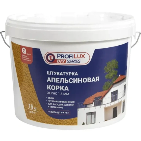 Штукатурка Profilux апельсиновая корка 15 кг PROFILUX Штукатурка "Апельсиновая корка" 15кг