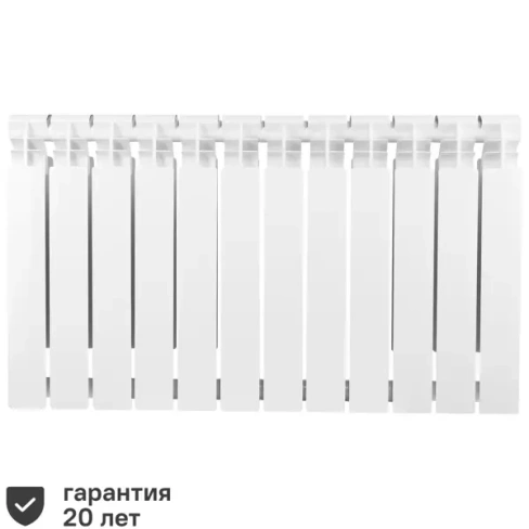 Радиатор Тепломиp Bimetal 500/100 биметалл 12 секций боковое подключение цвет белый ТЕПЛОМИP B/500/100/12