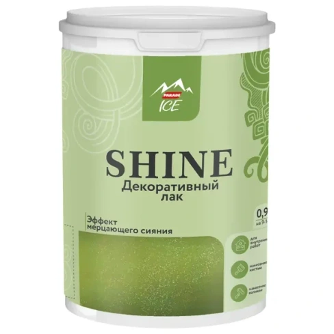 Декоративный лак Parade Ice Shine с эффектом магического мерцающего сияния цвет голография 0.9 л PARADE