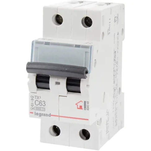 Автоматический выключатель Legrand TX3 2P C63 А 6 кА LEGRAND