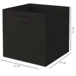 Короб Spaceo KUB Paris 31x31x31 см 29.7 л полиэстер цвет чёрный SPACEO Короб текстильный без крышки