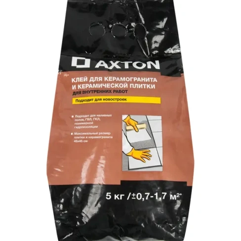 210965907 Клей для керамогранита Axton 5 кг AXTON Для внутренних работ