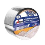Лента/клей металлизированная 48 мм x 25 м для скрепления подложки UNIBOB