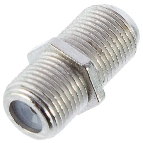 Переходник с F гнезда на F гнездо металл OXION OX-ADPF010