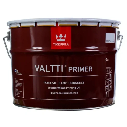 Грунтовка для обработки деревянных фасадов Tikkurila Valtti Primer прозрачная 9 л TIKKURILA