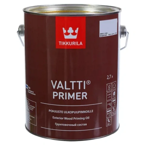 Грунтовка по дереву антисептическая Valtti Primer бесцветная 2.7 л TIKKURILA