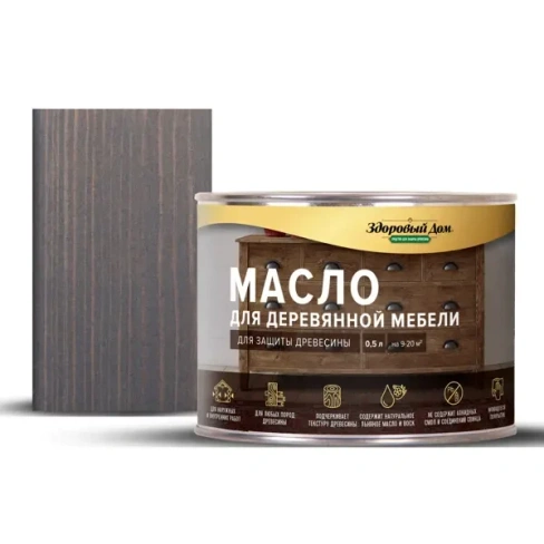 Масло для садовой мебели Здоровый дом цвет серо-голубой 0.5 л ЗДОРОВЫЙ ДОМ