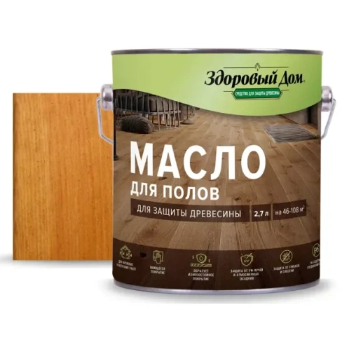 Масло для пола Здоровый дом цвет дуб 2.7 л ЗДОРОВЫЙ ДОМ