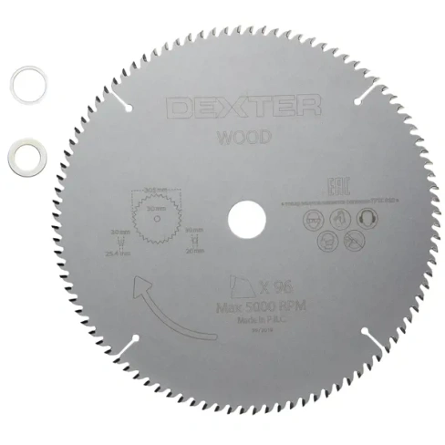 Диск пильный по дереву Dexter FD-E033053096T 96Т 305x30x1.2 мм