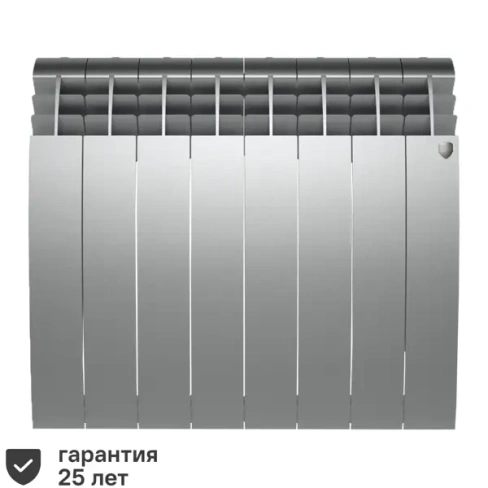 210969940 Радиатор Royal Thermo Biliner 500/87 биметалл 8 секций боковое подключение цвет серый ROYAL THERMO BiLiner 500/8