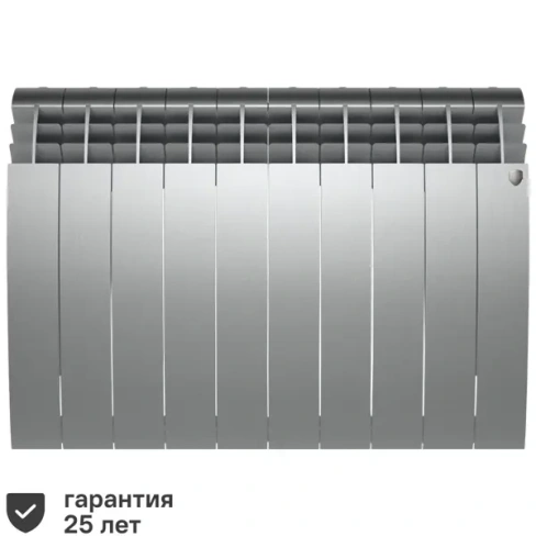 Радиатор Royal Thermo Biliner 500/87 биметалл 10 секций боковое подключение цвет серый ROYAL THERMO BiLiner 500/10