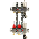 Коллекторная группа Valtec со встроенными расходомерами 1"х3/4" 2 выхода евроконус VTc.586.EMNX.0602 VALTEC