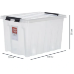 Контейнер Rox Box 58x39x35 см 70 л пластик с крышкой и роликами цвет прозрачный ROX BOX Rox Box Контейнер Rox Box