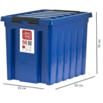 Контейнер Rox Box 50x39x40 см 50 л пластик с крышкой и роликами цвет синий ROX BOX Rox Box Контейнер Rox Box