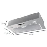 Вытяжка встраиваемая Maunfeld Crosby Light 60 см нержавеющая сталь MAUNFELD Crosby Light C