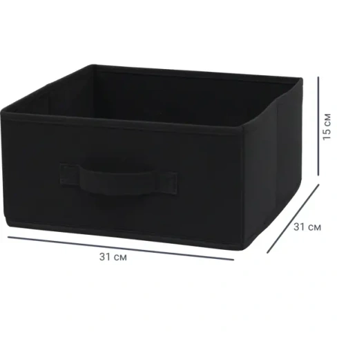 Короб Spaceo KUB 15x31x31 см 14.4 л спанбонд цвет чёрный SPACEO Короб текстильный без крышки