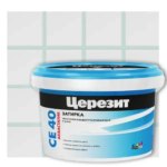 Затирка цементная Церезит CE 40 водоотталкивающая цвет мята 2 кг ЦЕРЕЗИТ