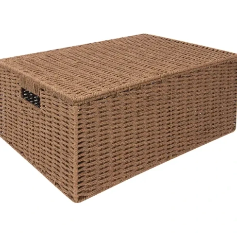 Корзина мягкая с ручками 45x33x21 см 31 л бамбук цвет коричневый Корзина плетёная с крышкой