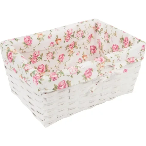 Корзина плетёная Стружки 32x21x15 см 10 л дерево цвет белый STORIDEA