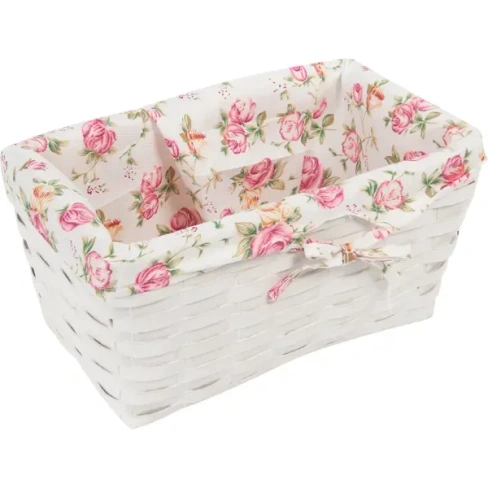 Корзина плетёная Стружки 27x16x13 см 5.6 л дерево цвет белый STORIDEA