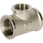 Тройник Valtec переходной внутренняя резьба 1"x3/4"x1" никелированная латунь VTr.750.N.0605 VALTEC