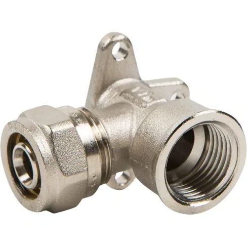 Водорозетка обжимная Valtec 16х1/2" мм никелированная латунь VTm.354.N.001604 VALTEC