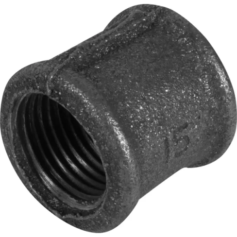 Муфта внутренняя резьба 1/2" мм чугун цвет чёрный