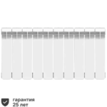 Радиатор Equation 350/90 биметалл 10 секций боковое подключение цвет белый EQUATION