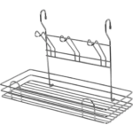 Держатель бокалов с полкой Delinia 39x17.5x26.5 см сталь цвет хром DELINIA