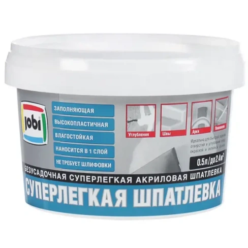 Шпатлёвка суперлёгкая Jobi 0.5 л JOBI