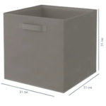 Короб Spaceo KUB Granit 31x31x31 см 29.7 л спанбонд цвет графитовый SPACEO Короб текстильный без крышки