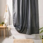 Штора для ванной Wess Grid Grey 180x200 см полиэстер цвет серый/жёлтый WESS