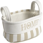 Корзина Home 15x12x24 см 3.3 л ткань цвет бежевый HANDY HOME