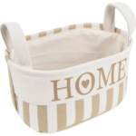 Корзина Home 18x14x28 см 5.5 л ткань цвет бежевый HANDY HOME