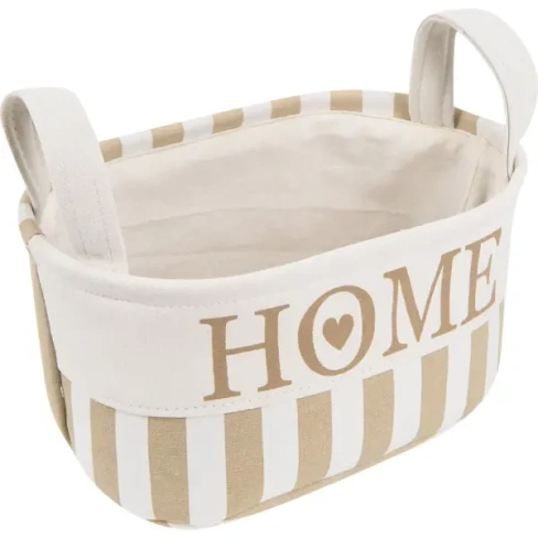 Корзина Home 18x14x28 см 5.5 л ткань цвет бежевый HANDY HOME