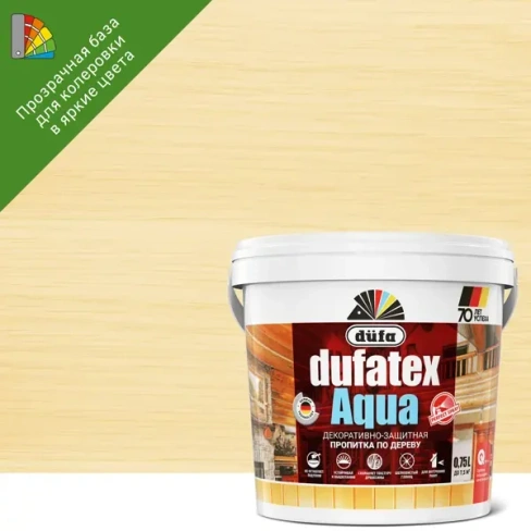 210983649 Пропитка для дерева водная прозрачная Dufatex aqua 0.75 л DUFA