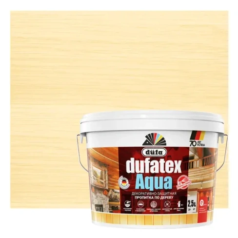 210983661 Пропитка для дерева водная прозрачная Dufatex aqua 2.5 л DUFA