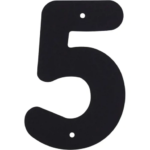 Цифра «5» Larvij большая цвет чёрный LARVIJ